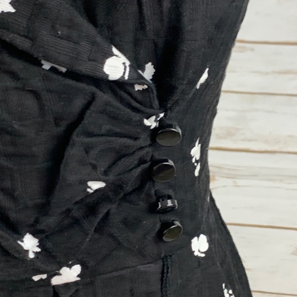 Julian Taylor Black with White Fit & Flare Dress - Picture 5 of 8